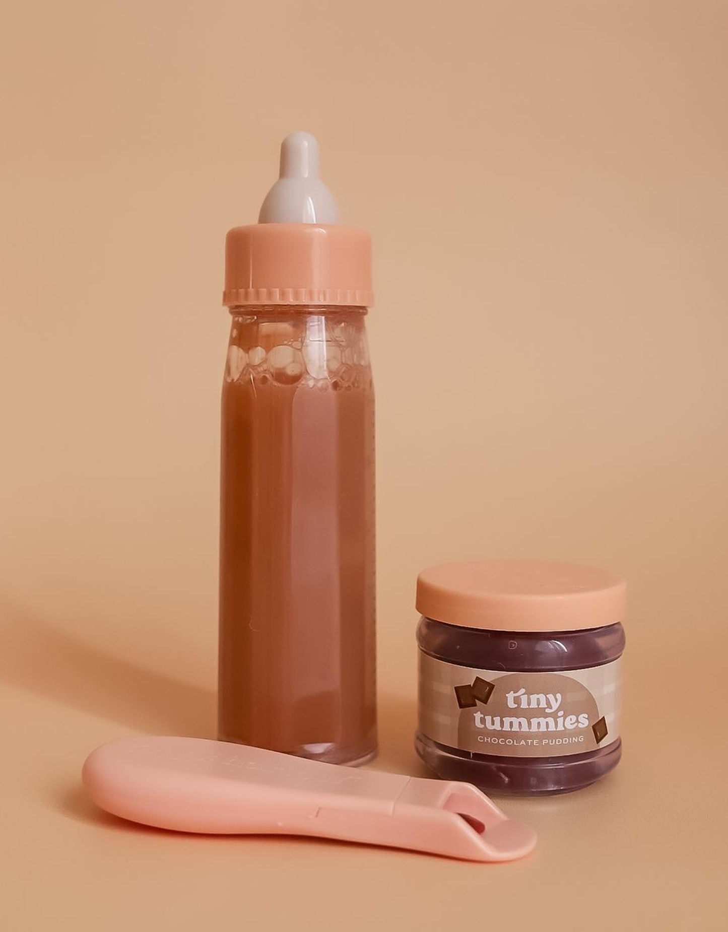Tiny Tummies Puree and Milk Bottle Set - Chocolate Pudding