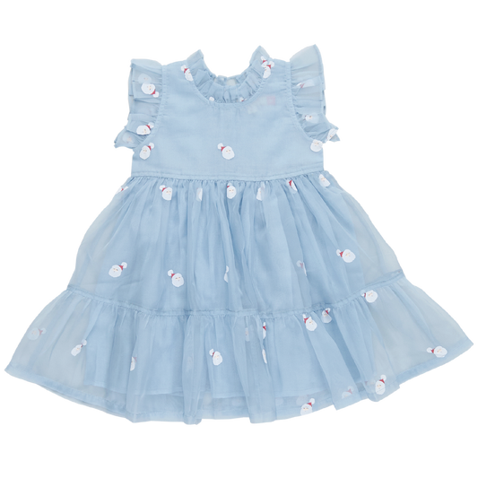 Pink Chicken Girls Organza Jennifer Dress in Winter Santa 50% OFF - FINAL SALE