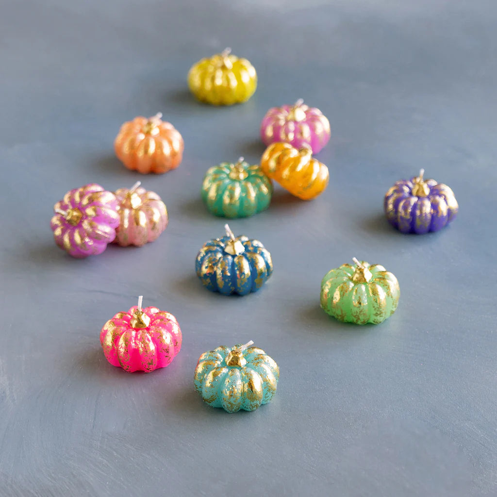 Glitterville Rainbow Pumpkin T-light, Boxed Set of 12