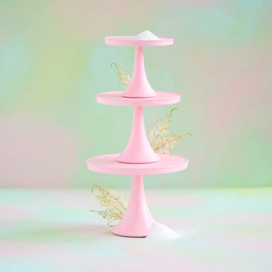 Glitterville Pink Cake Plates